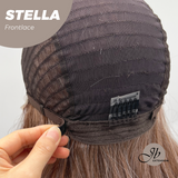 JBEXTENSION 16 Inches Apricot Curly Women Pre-Cut Frontlace Glueless Wig STELLA