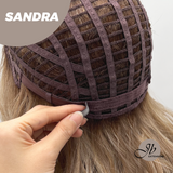 JBEXTENSION 17 Inches Peach Blonde Curly Women Fashion Full Machine Wig SANDRA【PLUS PERMATEASE】【BENDY EAR TABS】