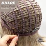 JBEXTENSION 12 Inches Bob Cut Florence Blonde Pre-Cut Snowflake Lace Frontlace Glueless Wig KHLOE FLORENCE BLONDE【PERMATEASE】【BENDY EAR TABS】- M/L