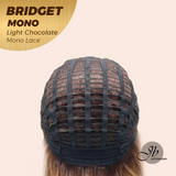 JBEXTENSION BRIDGET MONO Monofilament Handmade Wig 6X5 Full Monofilament Hand Tied Top Wig 15 Inches Light Chocolate Mono Lace Wig With Anti-slip Silicone Strips Glueless Wig BRIDGET MONO LIGHT CHOCOLATE【BENDY EAR TABS】