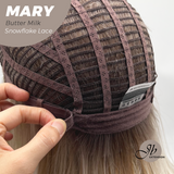 JBEXTENSION 14 Inches Butter Milk Pre-Cut Side Part Snowflake Lace Frontlace Glueless Wig MARY BUTTER MILK【BENDY EAR TABS】