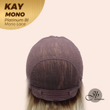 JBEXTENSION KAY MONO Full Monofilament Handmade Full Lace Full Hand Tied Wig 19 Inches Platinum Blonde Mono Lace Handmade Futura Fiber Wig with Anti-slip Silicone Strips Glueless Wig KAY MONO - PLATINUM BLONDE【BENDY EAR TABS】