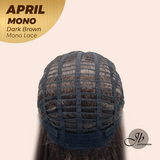 [PRE-ORDER] JBEXTENSION APRIL MONO Monofilament Handmade Wig 6X5 Full Monofilament Hand Tied Top Wig 18 Inches Dark Brown Mono Lace Wig With Anti-slip Silicone Strips Glueless Wig APRIL MONO DARK BROWN【BENDY EAR TABS】