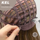 [FINAL SALE] JBEXTENSION 22 Inches Pink Sorbet Pre-Cut Snowflake Lace Frontlace Glueless Wig KEL PINK SORBET【PERMATEASE】【BENDY EAR TABS】- M/L