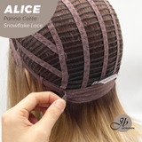 JBEXTENSION 12 Inches Panna Cotta Pre-Cut Side Part Snowflake Lace Frontlace Glueless Wig ALICE PANNA COTTA