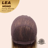 JBEXTENSION LEA MONO Full Monofilament Handmade Full Lace Full Hand Tied Wig 14 Inches Honey Blonde Mono Lace Handmade Futura Fiber Wig with Anti-slip Silicone Strips Glueless Wig LEA MONO HONEY BLONDE【BENDY EAR TABS】