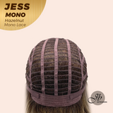 JBEXTENSION JESS MONO Monofilament Handmade Wig 6X5 Full Monofilament Hand Tied Top Wig 10 Inches Hazelnut Mono Lace Wig With Anti-slip Silicone Strips Glueless Wig JESS MONO HAZELNUT【BENDY EAR TABS】