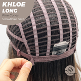 JBEXTENSION 18 Inches Pine Cones Pre-Cut Snowflake Lace Frontlace Glueless Wig KHLOE LONG PINE CONES【PERMATEASE】【BENDY EAR TABS】