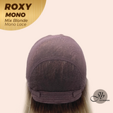 JBEXTENSION ROXY MONO Full Monofilament Handmade Full Lace Full Hand Tied Wig 19 Inches Mix Blonde Mono Lace Handmade Futura Fiber Wig with Anti-slip Silicone Strips Glueless Wig ROXY MONO - MIX BLONDE【BENDY EAR TABS】
