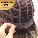 JBEXTENSION NATASHA MONO Monofilament Handmade Wig 6X5 Full Monofilament Hand Tied Top Wig 12 Inches Honey Blonde Mono Lace Wig Glueless Wig NATASHA MONO【BENDY EAR TABS】