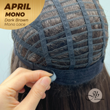 [PRE-ORDER] JBEXTENSION APRIL MONO Monofilament Handmade Wig 6X5 Full Monofilament Hand Tied Top Wig 18 Inches Dark Brown Mono Lace Wig With Anti-slip Silicone Strips Glueless Wig APRIL MONO DARK BROWN【BENDY EAR TABS】