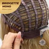 JBEXTENSION BRIDGETTE MONO Monofilament Handmade Wig 6X5 Full Monofilament Hand Tied Top Wig 16 Inches Curly Honey Blonde Mono Lace Wig with Anti-slip Silicone Strips Glueless Wig BRIDGETTE MONO【BENDY EAR TABS】