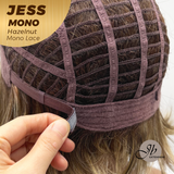 JBEXTENSION JESS MONO Monofilament Handmade Wig 6X5 Full Monofilament Hand Tied Top Wig 10 Inches Hazelnut Mono Lace Wig With Anti-slip Silicone Strips Glueless Wig JESS MONO HAZELNUT【BENDY EAR TABS】