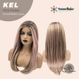 [FINAL SALE] JBEXTENSION 22 Inches Pink Sorbet Pre-Cut Snowflake Lace Frontlace Glueless Wig KEL PINK SORBET【PERMATEASE】【BENDY EAR TABS】- M/L