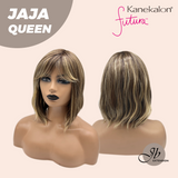 JBEXTENSION 12 Inches Hazelnut Short Women Fashion Wig With Bangs JAJA QUEEN HAZELNUT【PLUS PERMATEASE】【BENDY EAR TABS】