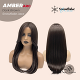 [PRE-ORDER] JBEXTENSION 21 Inches Straight Dark Brown Pre-Cut Arc Snowflake Lace Frontlace Glueless Wig AMBER DARK BROWN【BENDY EAR TABS】