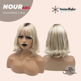 JBEXTENSION 11 Inches Mix Blonde Curly Pre-Cut Arc Snowflake Lace Frontlace Glueless Wig NOUR【BENDY EAR TABS】