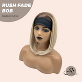 JBEXTENSION 12 Inches Short Hair Butter Milk Headband Wig RUSH FADE BOB - BUTTER MILK