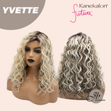 JBEXTENSION 14 Inches Extra Curly Blonde with Brown Highlight Wig Women Fashion Full Machine Wig YVETTE【PERMATEASE】