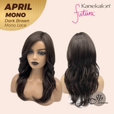 [PRE-ORDER] JBEXTENSION APRIL MONO Monofilament Handmade Wig 6X5 Full Monofilament Hand Tied Top Wig 18 Inches Dark Brown Mono Lace Wig With Anti-slip Silicone Strips Glueless Wig APRIL MONO DARK BROWN【BENDY EAR TABS】