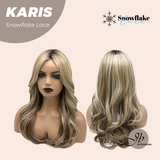 [PRE-ORDER] JBEXTENSION 18 Inches Curly Dark Mix Blonde Pre-Cut T Part Snowflake Lace Frontlace Glueless Wig KARIS【BENDY EAR TABS】