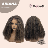 JBEXTENSION 16 Inches Deep Curly Dark Brown Pre-Cut Side Part Frontlace Glueless Black Sapphire Wig ARIANA【BENDY EAR TABS】