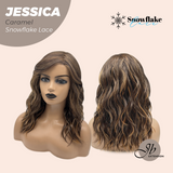 [PRE-ORDER] JBEXTENSION 16 Inches Caramel Curly Pre-Cut Side Part Snowflake Lace Frontlace Glueless Wig JESSICA CARAMEL【BENDY EAR TABS】