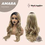 JBEXTENSION 22 Inches Mix Blonde Pre-Cut Side Part Frontlace Glueless Black Sapphire Wig AMARA
