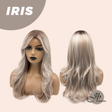 JBEXTENSION 22 Inches Curly Pinkish Blonde Highlight Wig IRIS