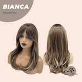 JBEXTENSION 20 Inches Curly Hazelnut Wig with Bangs BIANCA HAZELNUT
