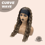 JBEXTENSION 26 Inches Long Wave Hazelnut Headband Wig CURVE WAVE - HAZELNUT