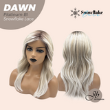 JBEXTENSION 19 Inches Curly Platinum Blonde Pre-Cut Side Part Snowflake Lace Frontlace Glueless Wig DAWN SNOWFLAKE - PLATINUM BLONDE【BENDY EAR TABS】