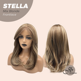 JBEXTENSION Peluca de encaje frontal para mujer de longitud media marrón de 22 pulgadas ROBY 150% de densidad