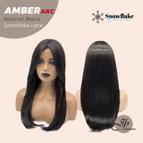 [PRE-ORDER] JBEXTENSION 21 Inches Straight Natural Black Pre-Cut Arc Snowflake Lace Frontlace Glueless Wig AMBER NATURAL BLACK【BENDY EAR TABS】