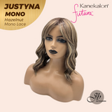 JBEXTENSION JUSTYNA MONO Monofilament Handmade Wig 6X5 Full Monofilament Hand Tied Top Wig 13 Inches Hazelnut Mono Lace Wig with Anti-slip Silicone Strips Glueless Wig JUSTYNA MONO - HAZELNUT【BENDY EAR TABS】