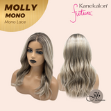JBEXTENSION MOLLY MONO Monofilament Handmade Wig 6X5 Full Monofilament Hand Tied Top Wig 18 Inches Ash Blonde Mono Lace Wig with Anti-slip Silicone Strips Glueless Wig MOLLY MONO【BENDY EAR TABS】