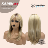 JBEXTENSION 18 Inches Dark Blonde Pre-Cut Arc Snowflake Lace Frontlace Glueless Wig KAREN DARK BLONDE【BENDY EAR TABS】