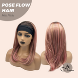 JBEXTENSION 18 Inches Mix Pink Headband Wig POSE FLOW HAIR - MIX PINK