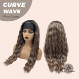 JBEXTENSION 26 Inches Long Wave Pine Cones Headband Wig CURVE WAVE - PINE CONES