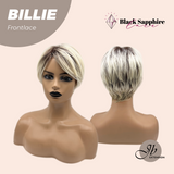 JBEXTENSION 9 Inches Pixie Cut Blonde Pre-Cut Frontlace Glueless Black Sapphire Wig BILLIE