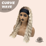 JBEXTENSION 26 Inches Long Wave Butter Milk Headband Wig CURVE WAVE - BUTTER MILK