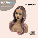 JBEXTENSION 23 Inches Sakura Pink Pre-Cut 13X6 Free Part Snowflake Lace Frontlace Glueless Wig KARA PRO - SAKURA PINK【BENDY EAR TABS】