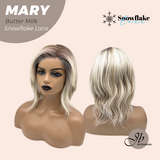 JBEXTENSION 14 Inches Butter Milk Pre-Cut Side Part Snowflake Lace Frontlace Glueless Wig MARY BUTTER MILK【BENDY EAR TABS】
