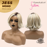 JBEXTENSION JESS MONO Monofilament Handmade Wig 6X5 Full Monofilament Hand Tied Top Wig 10 Inches Blonde Mono Lace Wig With Anti-slip Silicone Strips Glueless Wig JESS MONO【BENDY EAR TABS】