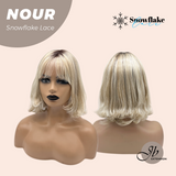 JBEXTENSION 11 Inches Mix Blonde Curly Pre-Cut T Part Snowflake Lace Frontlace Glueless Wig NOUR【BENDY EAR TABS】