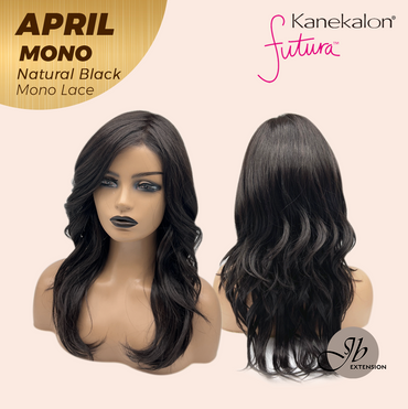JBEXTENSION APRIL MONO Monofilament Handmade Wig 6X5 Full Monofilament Hand Tied Top Wig 18 Inches Natural Black Mono Lace Wig With Anti-slip Silicone Strips Glueless Wig APRIL MONO NATURAL BLACK【BENDY EAR TABS】