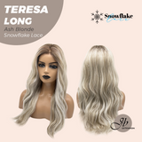 JBEXTENSION 22 Inches Long Ash Blonde Pre-Cut Snowflake Lace Frontlace Glueless Wig TERESA LONG ASH BLONDE【PERMATEASE】【BENDY EAR TABS】