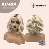 JBEXTENSION 12 Inches Mix Blonde Pre-Cut T Part Snowflake Lace Frontlace Glueless Wig KIMBA【BENDY EAR TABS】