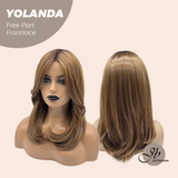 JBEXTENSION 18 Inches Brown Curly Lace Front Wig.Pre Plucked HD Transparent Lace Frontal Glueless Wig YOLANDA