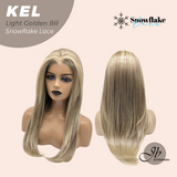 JBEXTENSION 22 Inches Light Golden Brown Pre-Cut Snowflake Lace Frontlace Glueless Wig KEL LIGHT GOLDEN BROWN【PERMATEASE】【BENDY EAR TABS】- M/L